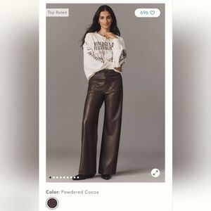 The @merricksart Colette Full-Length Faux Leather Studded Pants by Maeve